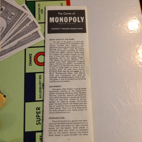 Vintage Monopoly Irish Edition 1970s (Missing 2 Pawns) - Picture 6 of 10